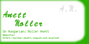 anett moller business card